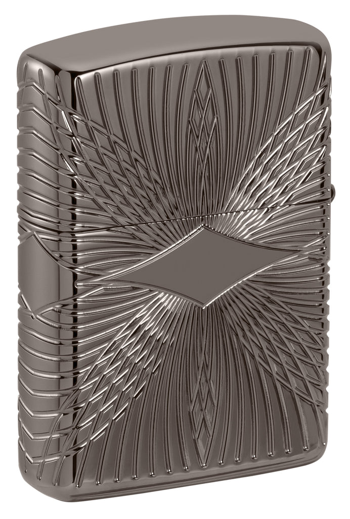 Zippo Armor Pattern MultiCut, Black Ice Lighter #49291