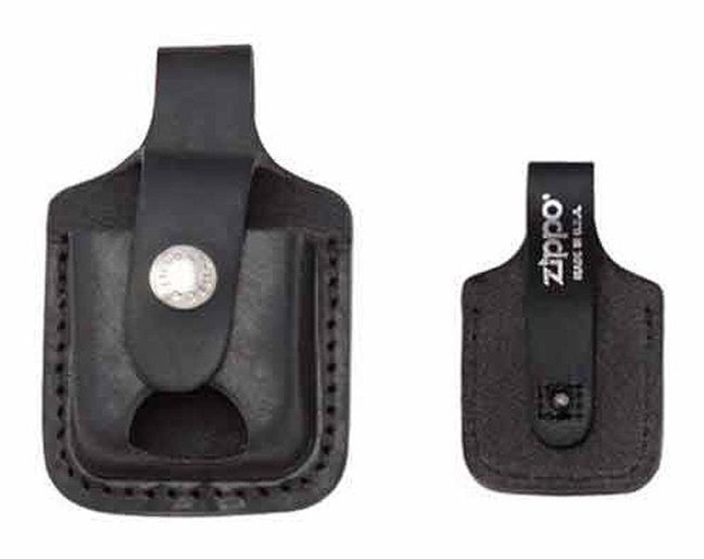 Zippo Leather Pouch w/Belt Loop & Thumb Notch For Windproof #LPTBK