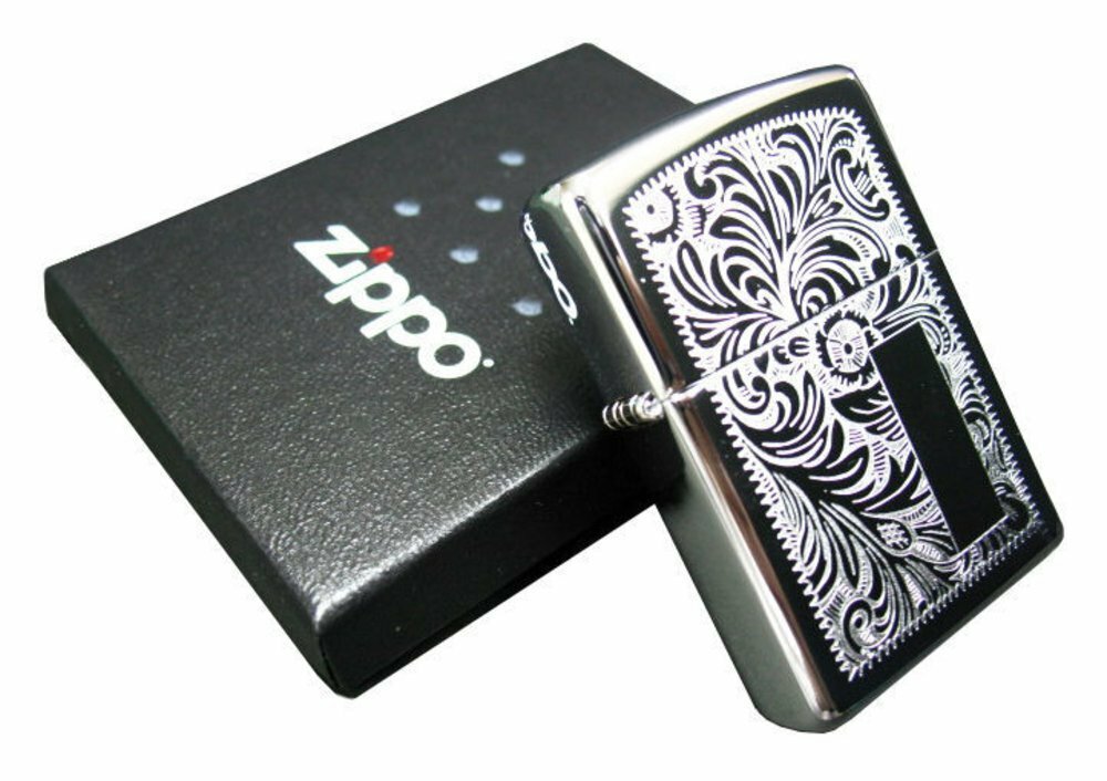 Zippo Venetian, High Polish Chrome Lighter #352