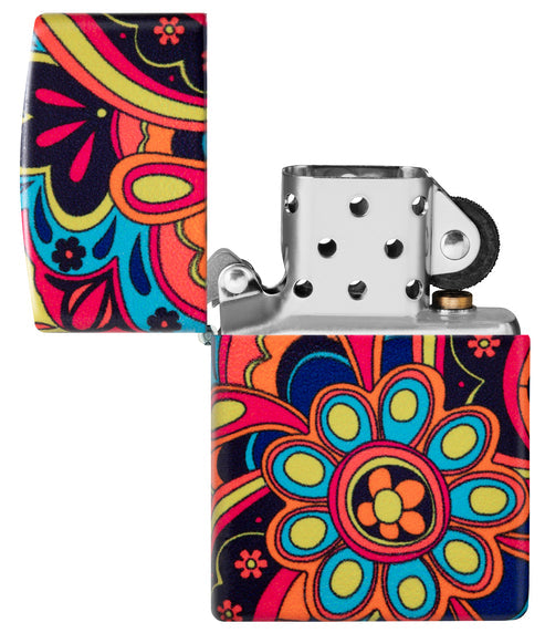 Zippo Flower Power Groovy, 540° Matte Lighter #46128