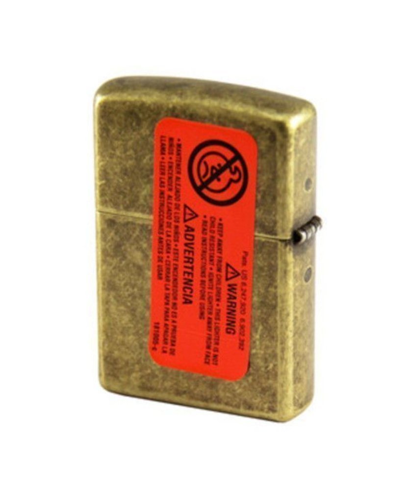 Zippo Rustic, Antique Brass Lighter #201FB