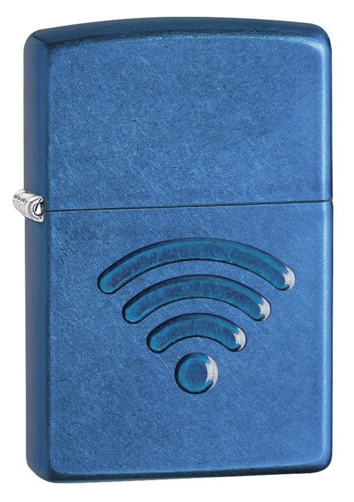Zippo Wi-Fi Stamp Lighter, Cerulean #29716