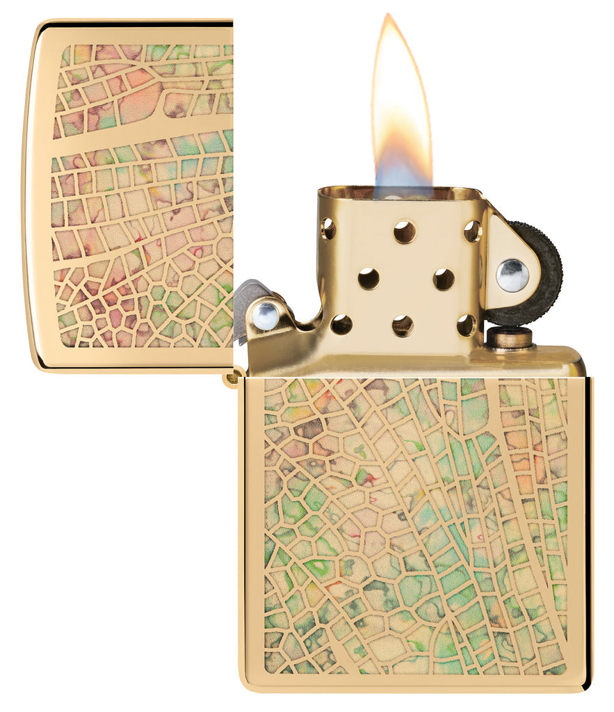 Zippo Dragonfly Wing, High Polish Brass Lighter #46006