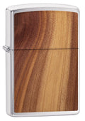 Zippo WOODCHUCK USA Cedar 100% Real Wood, Brushed Chrome Lighter #29900