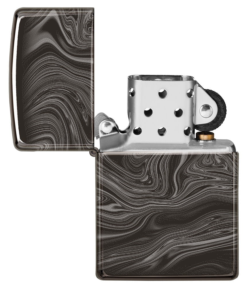 Zippo Marble Pattern 360°, High Polish Black Lighter #49812