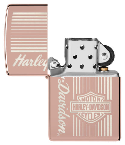 Zippo Harley-Davidson, High Polish Rose Gold Lighter #48992