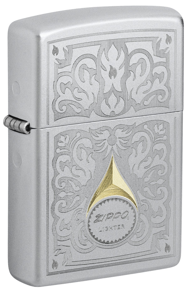 Zippo Filigree, Satin Chrome Lighter #47009