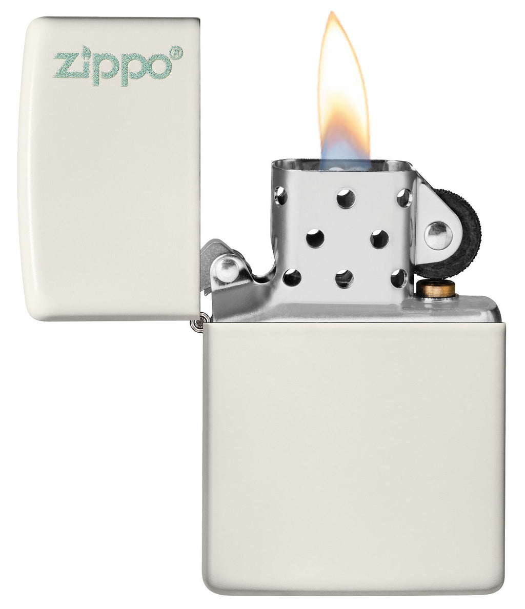Zippo Classic Glow-in-the-Dark Green with Logo, Lighter #49193ZL