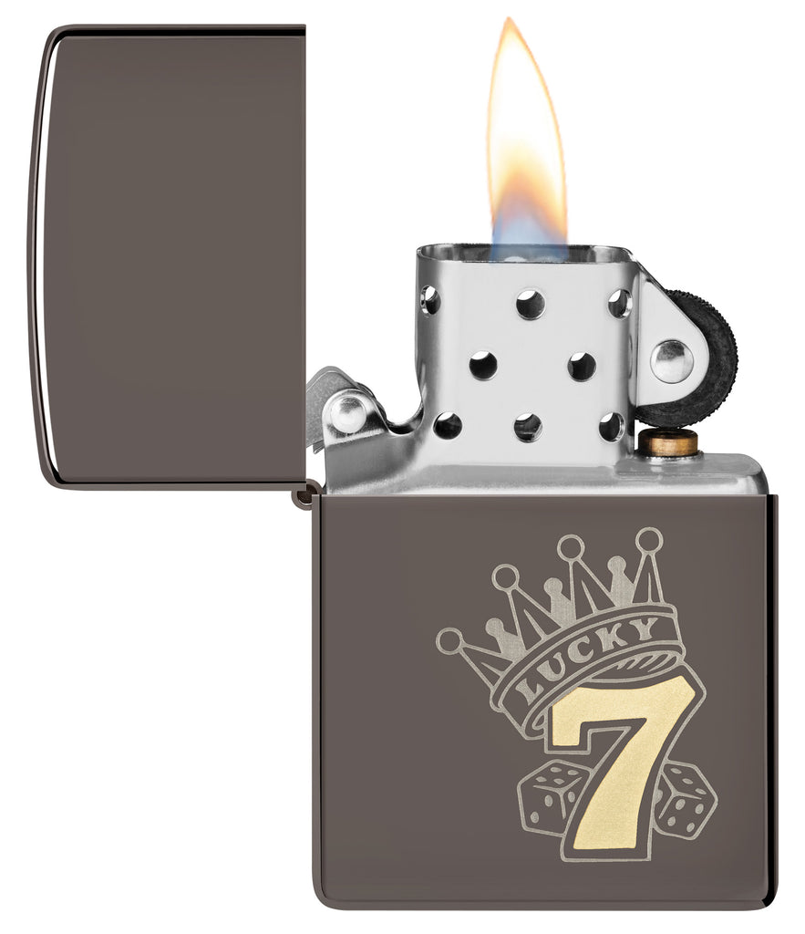 Zippo Lucky 7, Black Ice Lighter #48913
