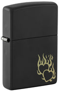 Zippo Fire Heart, Black Matte Lighter #46004