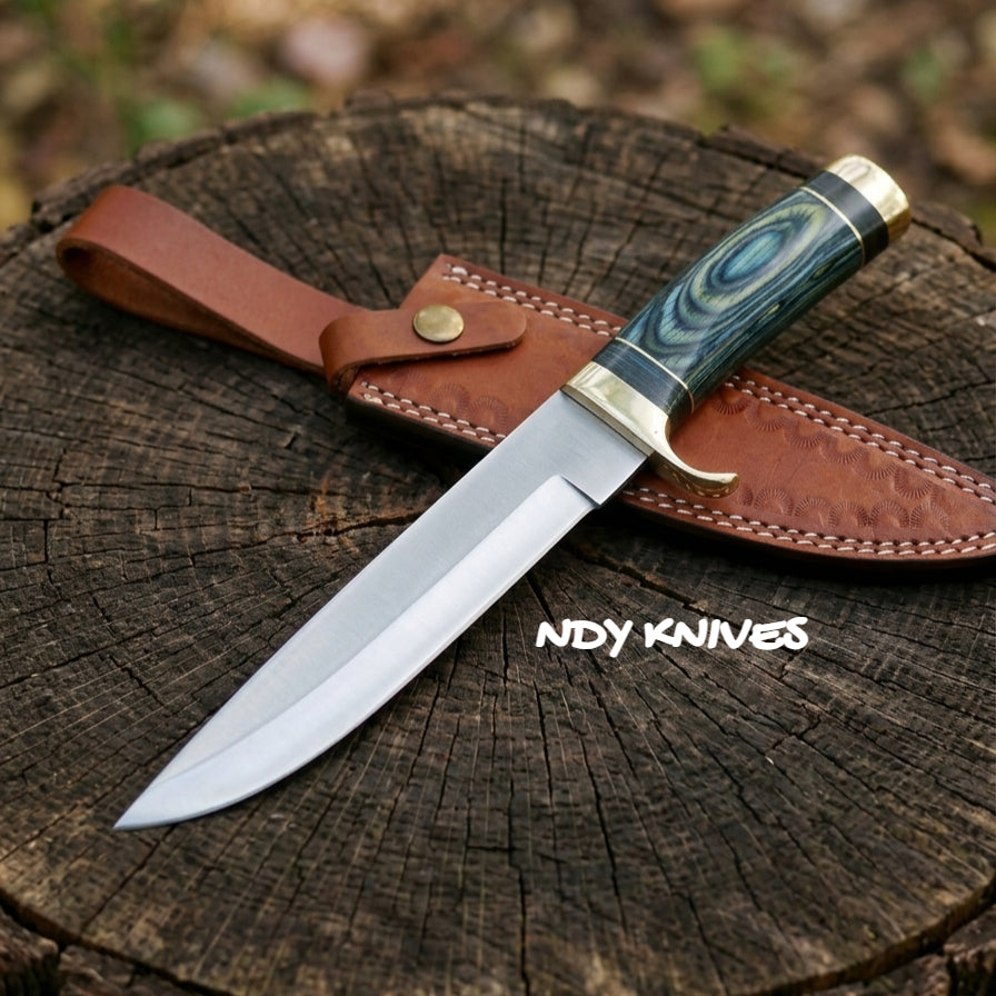 13" D2 Tool Steel Bowie Knife – Weatherproof Pakkawood