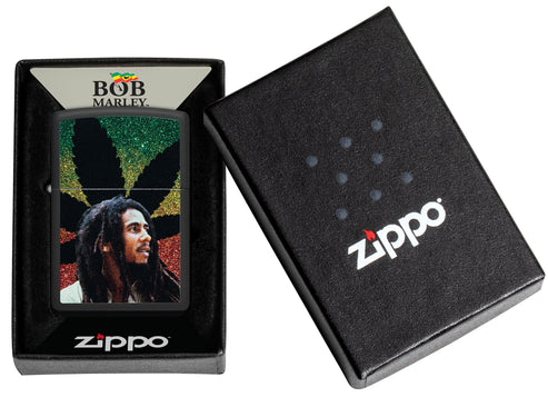 Zippo Bob Marley Cannabis, Black Matte Lighter #46741