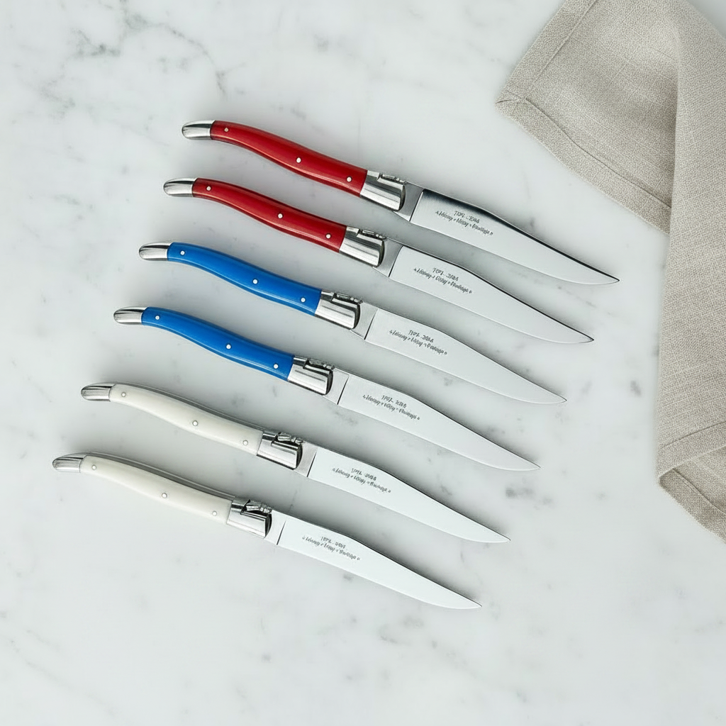 Laguiole en Aubrac America's 250th Anniversary 6-Piece Steak Knife Set, Corian