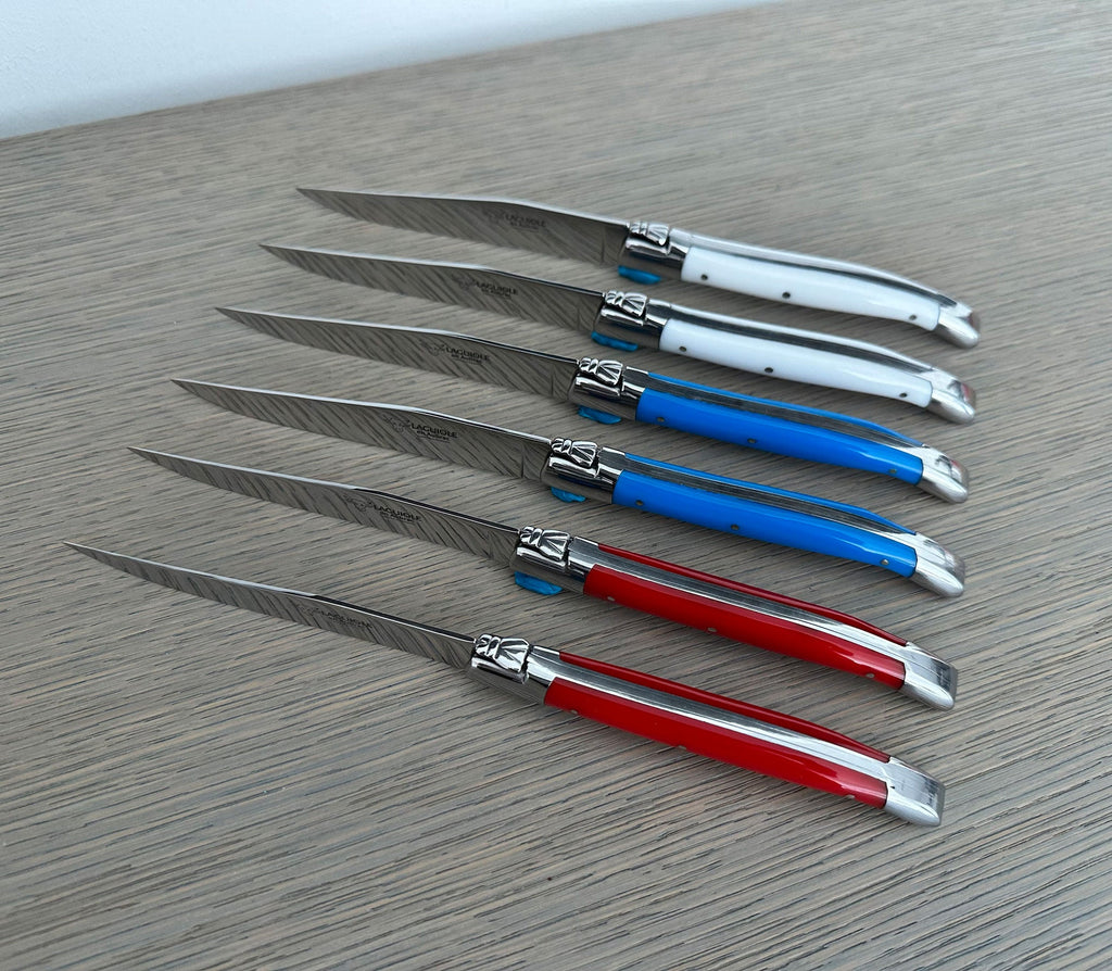Laguiole en Aubrac America's 250th Anniversary 6-Piece Steak Knife Set, Corian