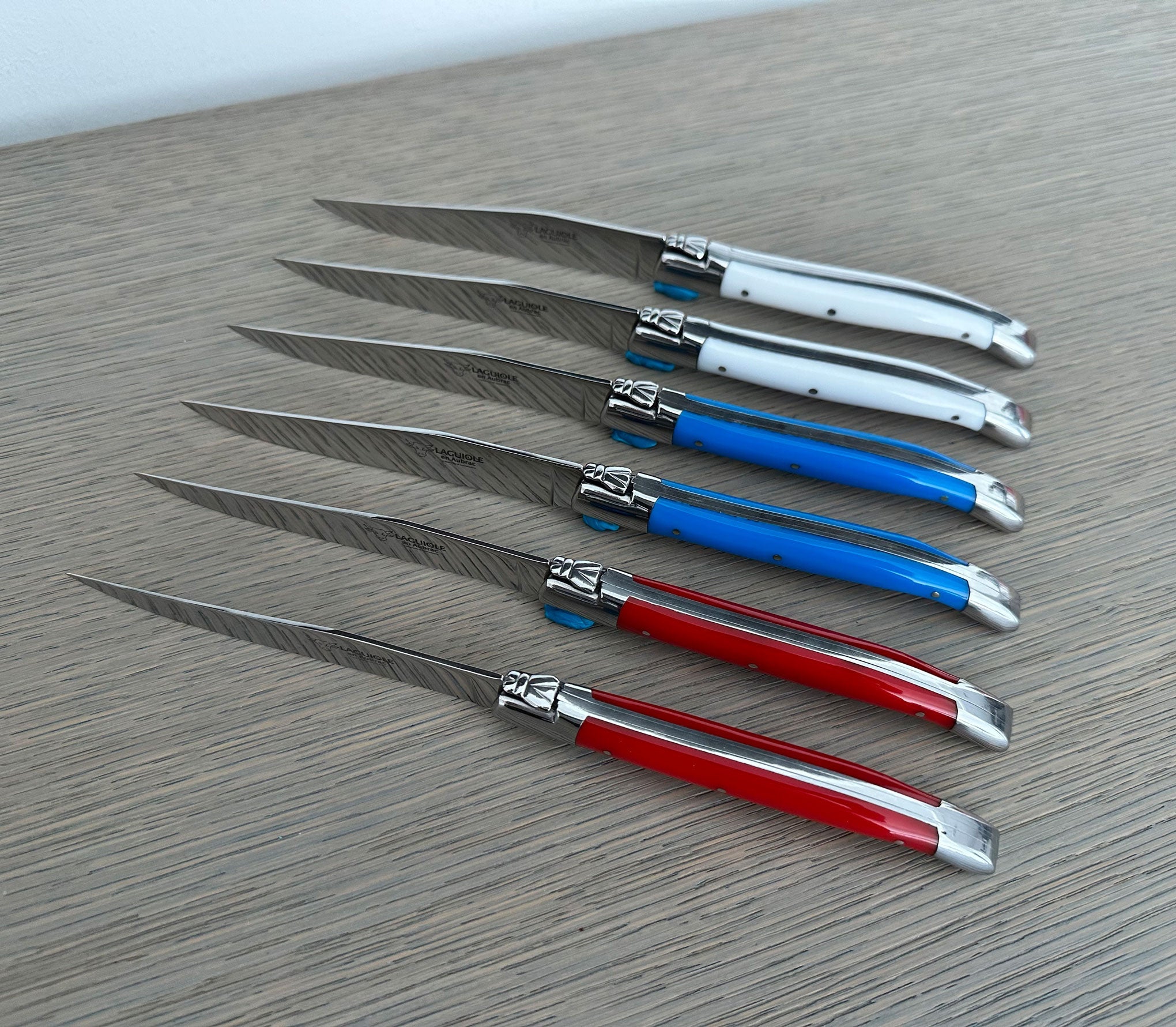 Laguiole en Aubrac America's 250th Anniversary 6-Piece Steak Knife Set, Corian