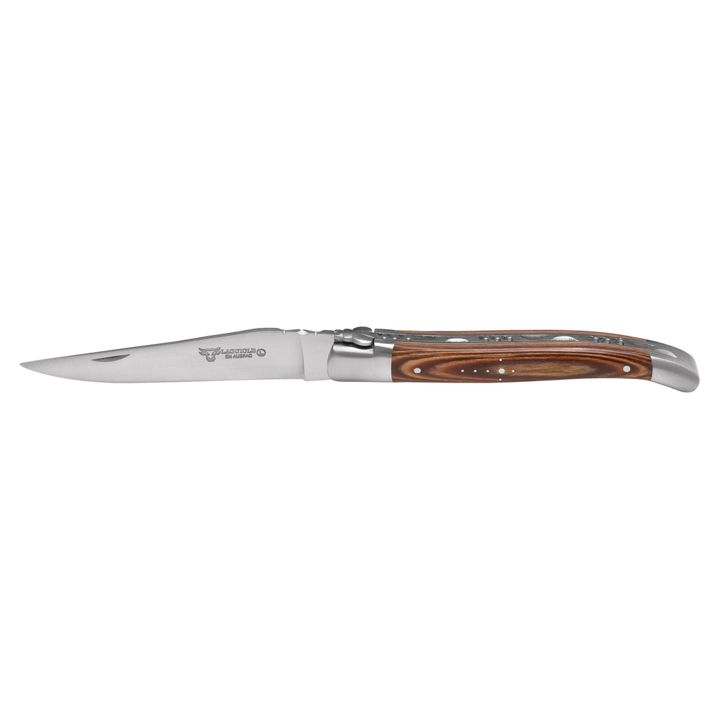 Laguiole en Aubrac Handcrafted 6-Piece Steak Knife Set with Mixed Pakkawood Handles