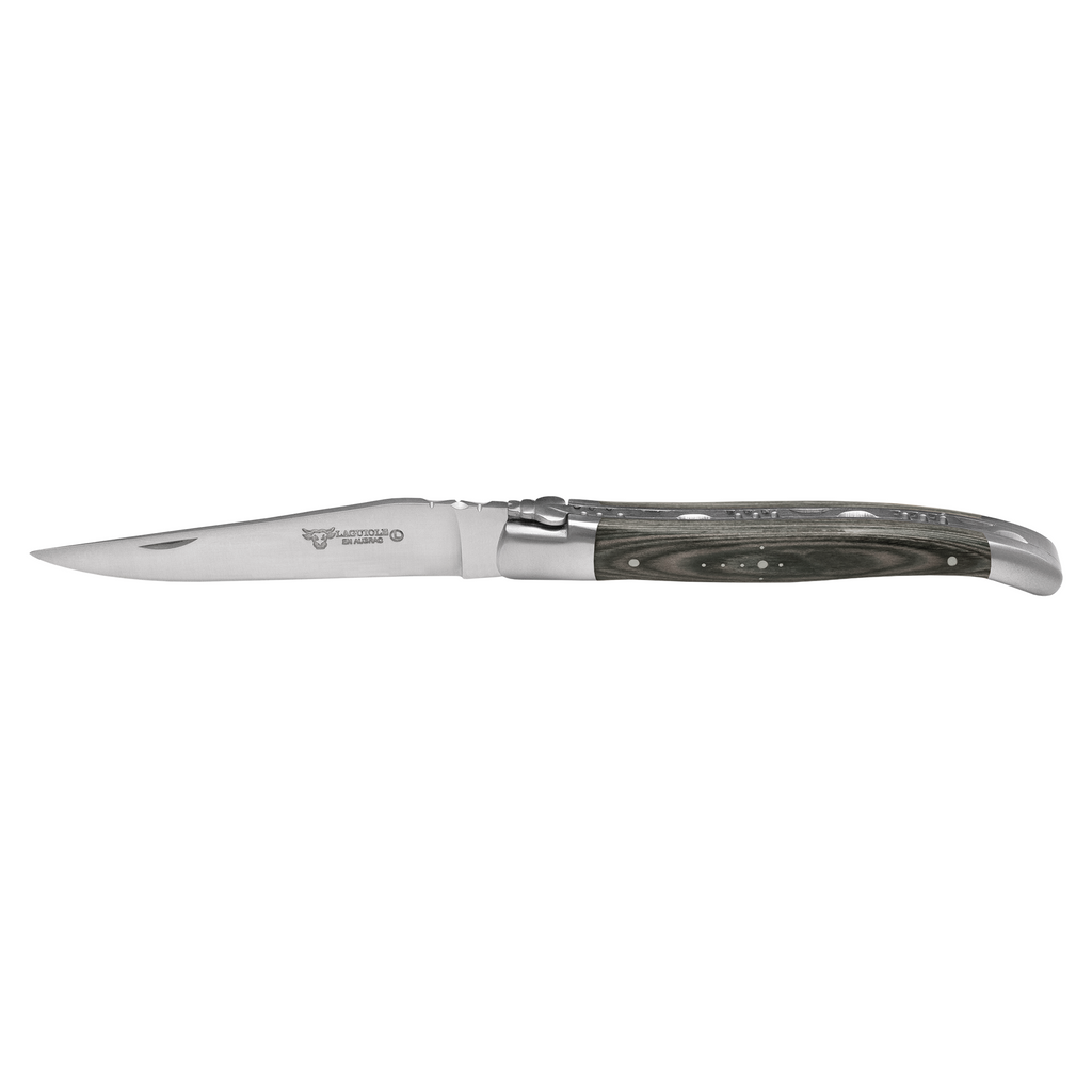 Laguiole en Aubrac Handcrafted 6-Piece Steak Knife Set with Mixed Pakkawood Handles