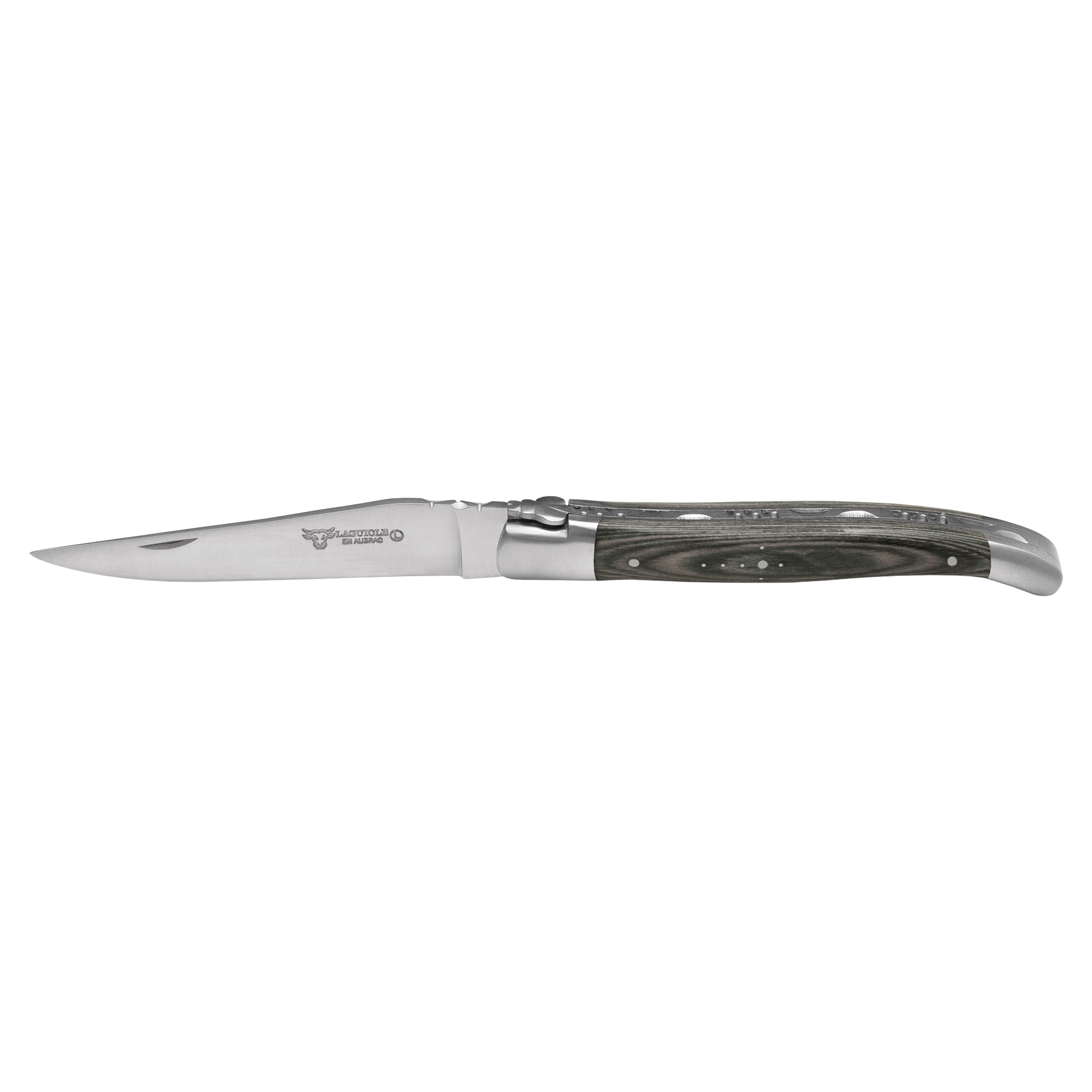 Laguiole en Aubrac Handcrafted 6-Piece Steak Knife Set with Mixed Pakkawood Handles