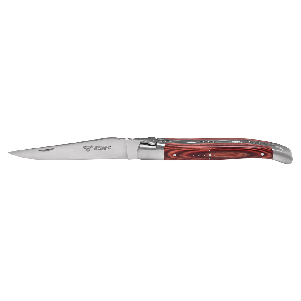 Laguiole en Aubrac Handcrafted 6-Piece Steak Knife Set with Mixed Pakkawood Handles