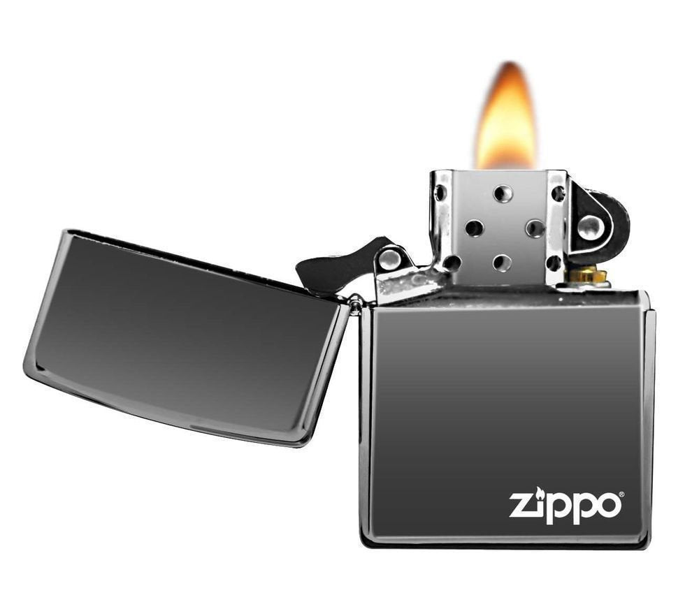 Zippo Classic Black Ice with Logo, Lighter #150ZL