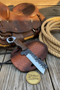 Ironwood Dragon Pattern Bull Cutter with Engraved Scale Blade