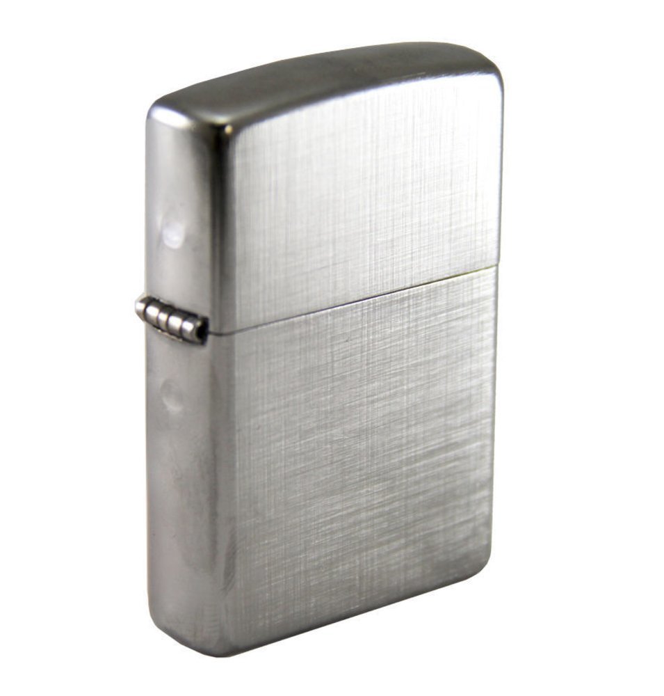 Zippo Linen Weave, Brushed Chrome Lighter #28181