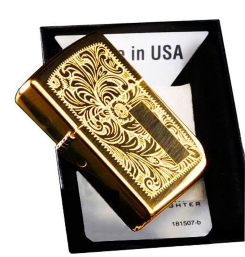 Zippo Venetian, High Polish Brass Lighter #1652B