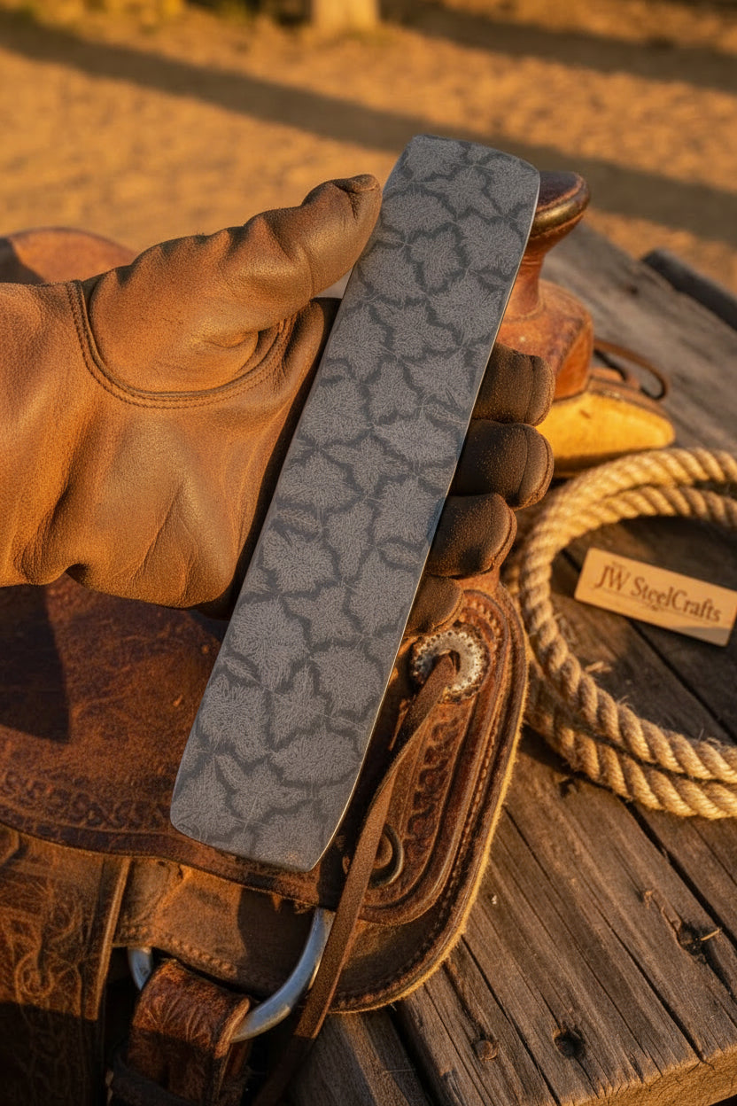 Stonebrand Damascus Billet Bar 10 inch mosaic turtle shell - Relic & Reel