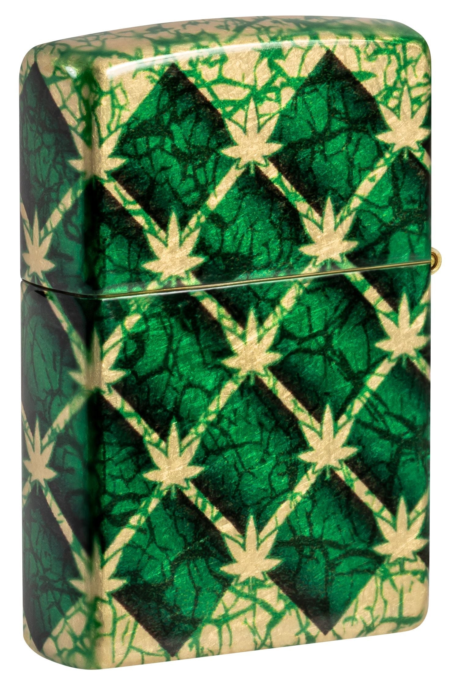 Zippo Cannabis, 540° Tumbled Brass Fusion Lighter #46265