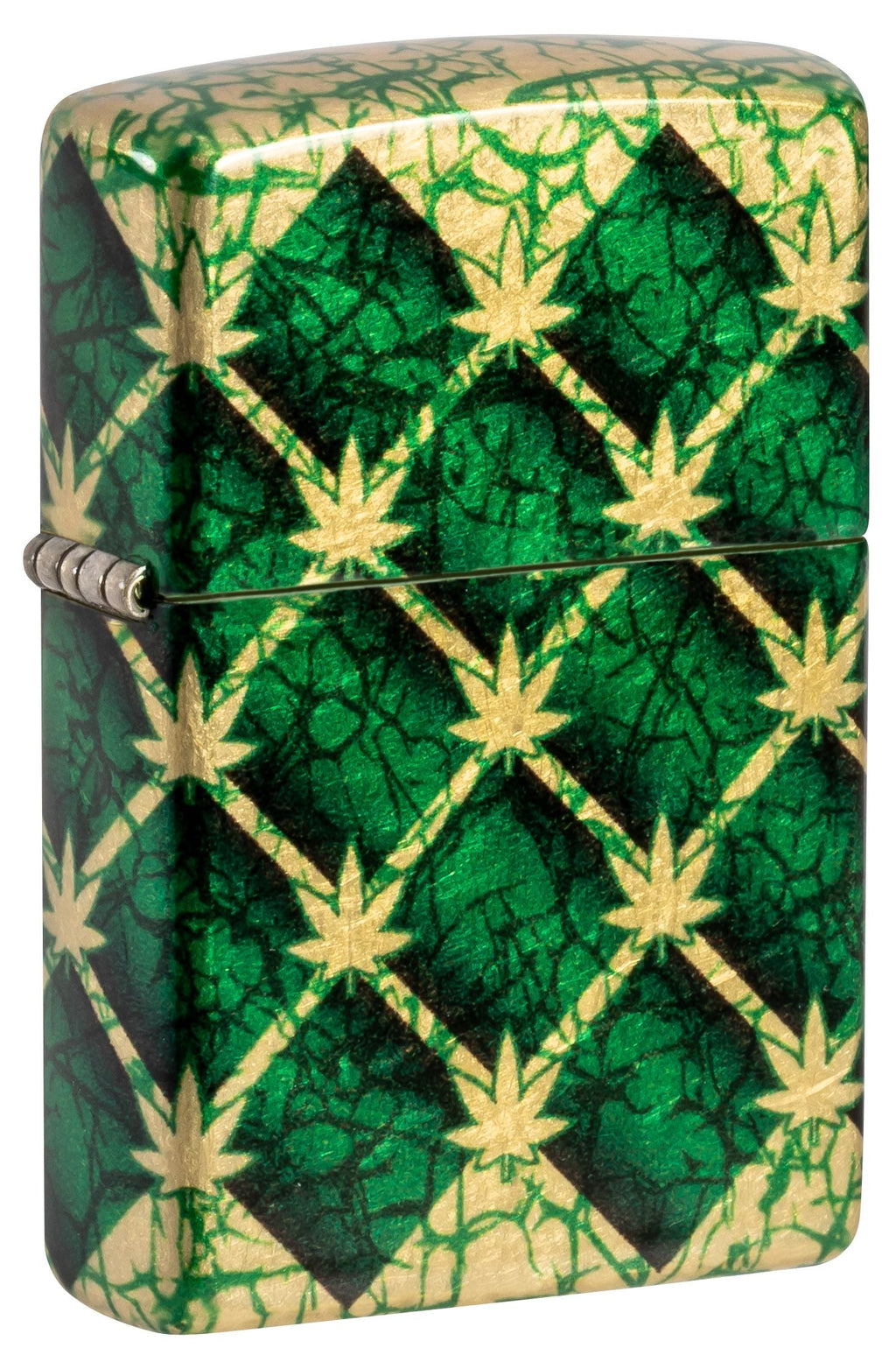Zippo Cannabis, 540° Tumbled Brass Fusion Lighter #46265