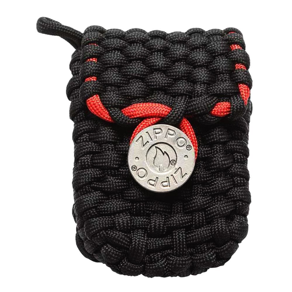 Zippo Nylon Paracord Pouch w/ Belt Loop, Black, 5mm Rope #40467
