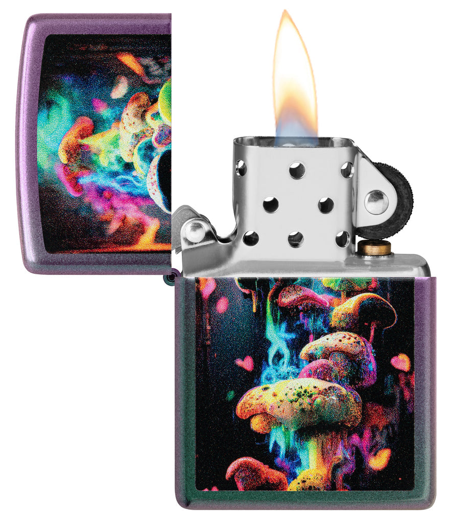 Zippo Mushrooms, Iridescent Lighter #48929
