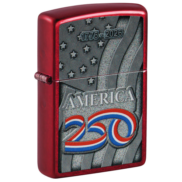 Zippo America 250, Candy Apple Red Collectible Lighter #47290