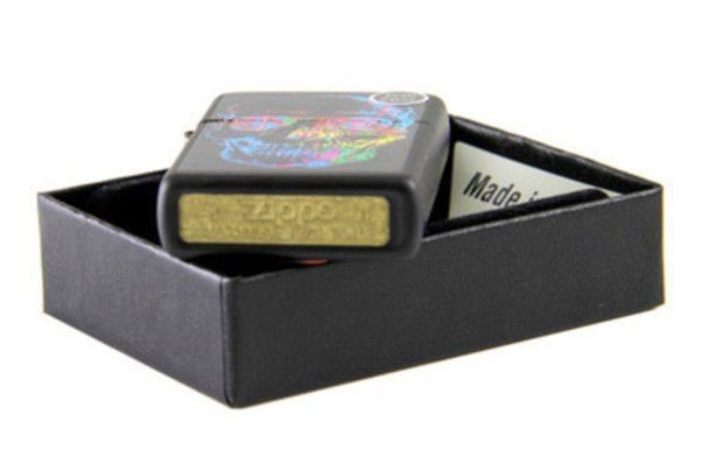 Zippo Colorful Skull, Black Matte Lighter #28042