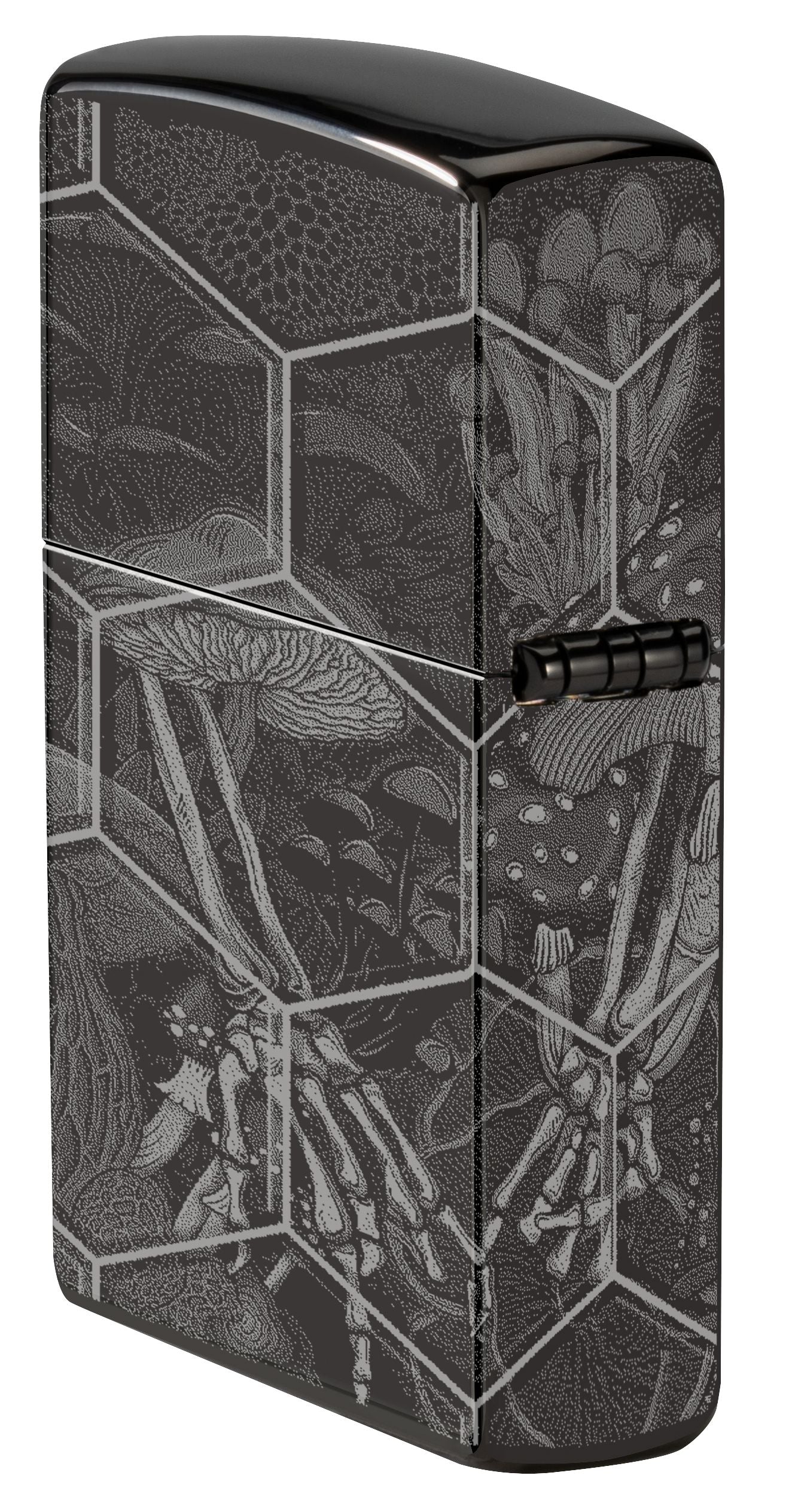 Zippo Trippy Skull 360°, High Polish Black Lighter #46425