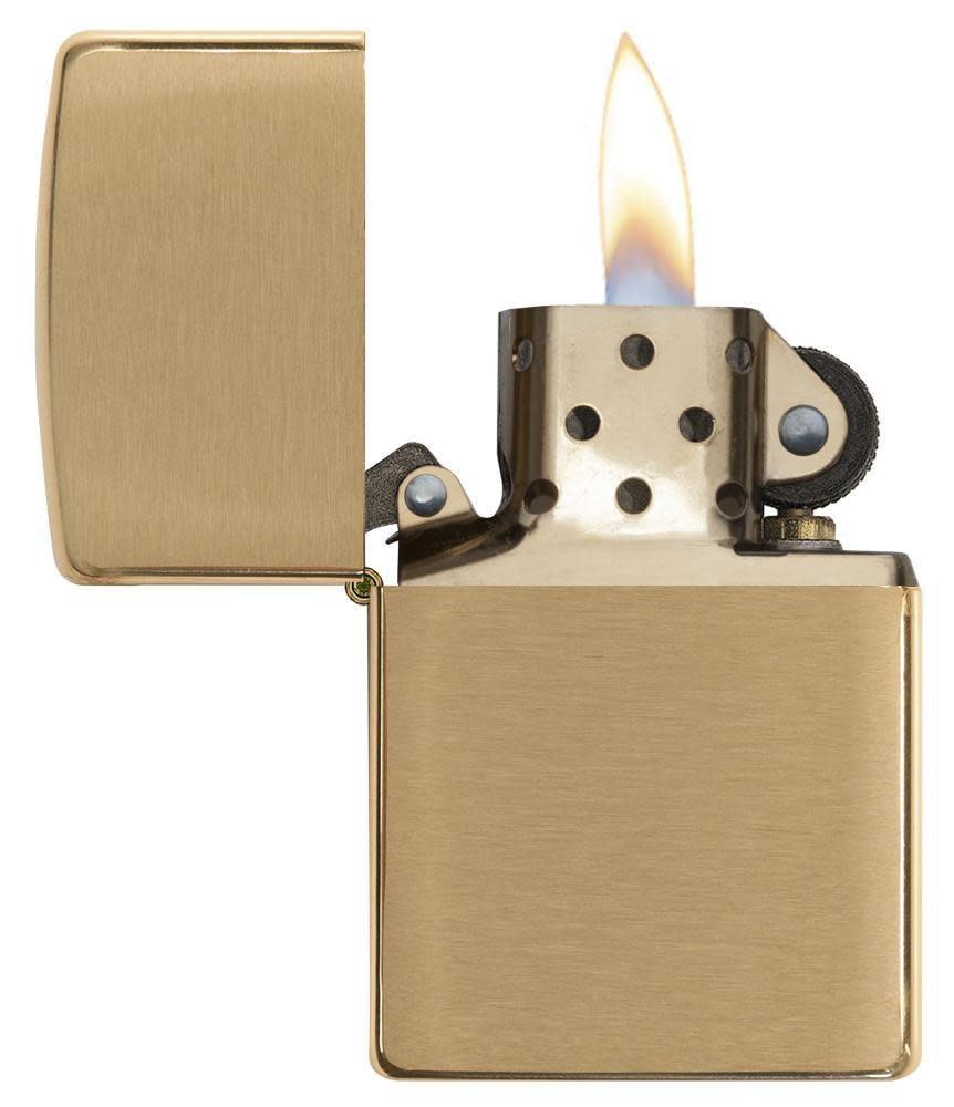 Zippo Classic Brushed Brass Lighter #204B