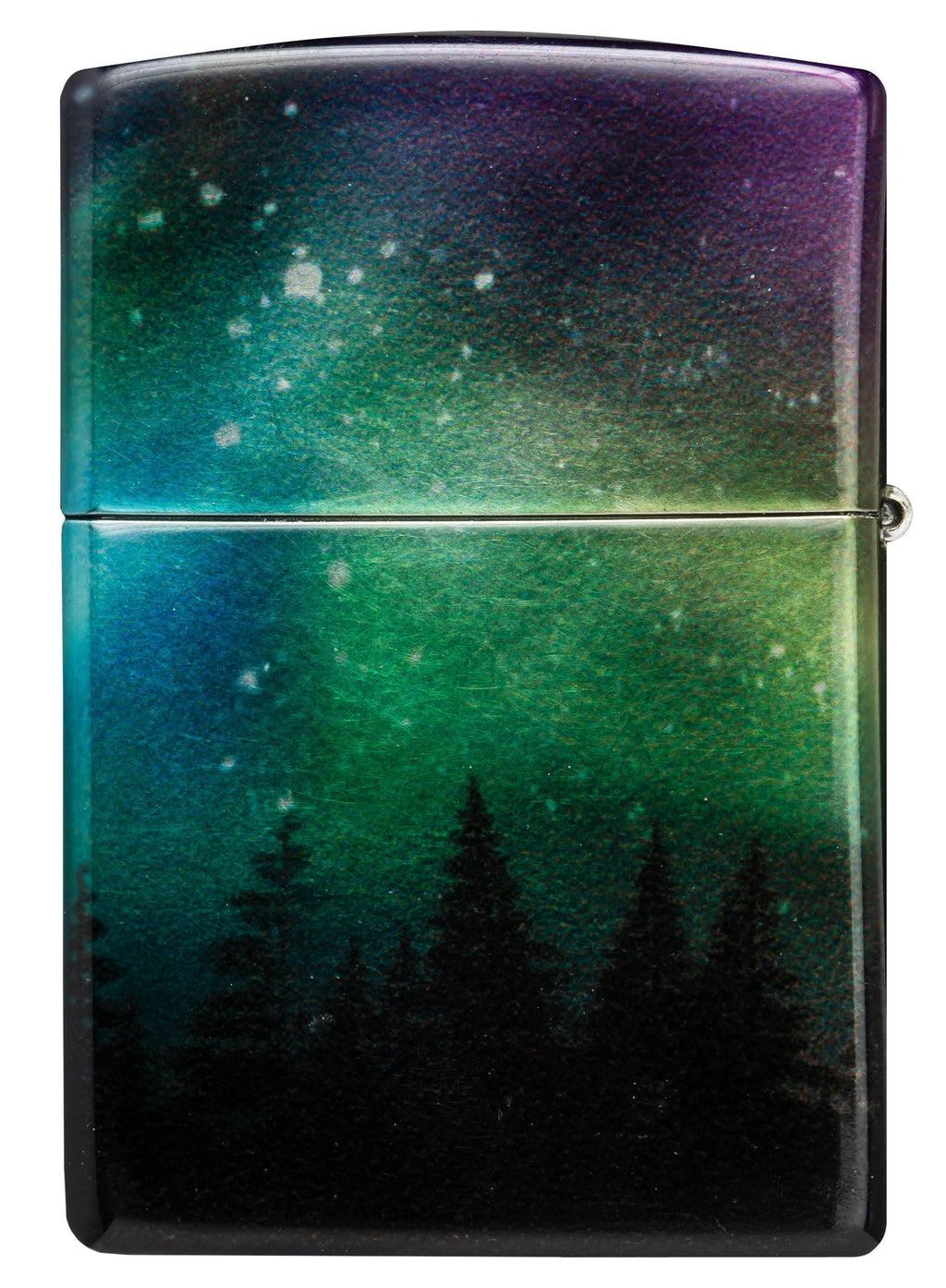 Zippo Aurora Borealis, 540° Tumbled Chrome Fusion Lighter #48771
