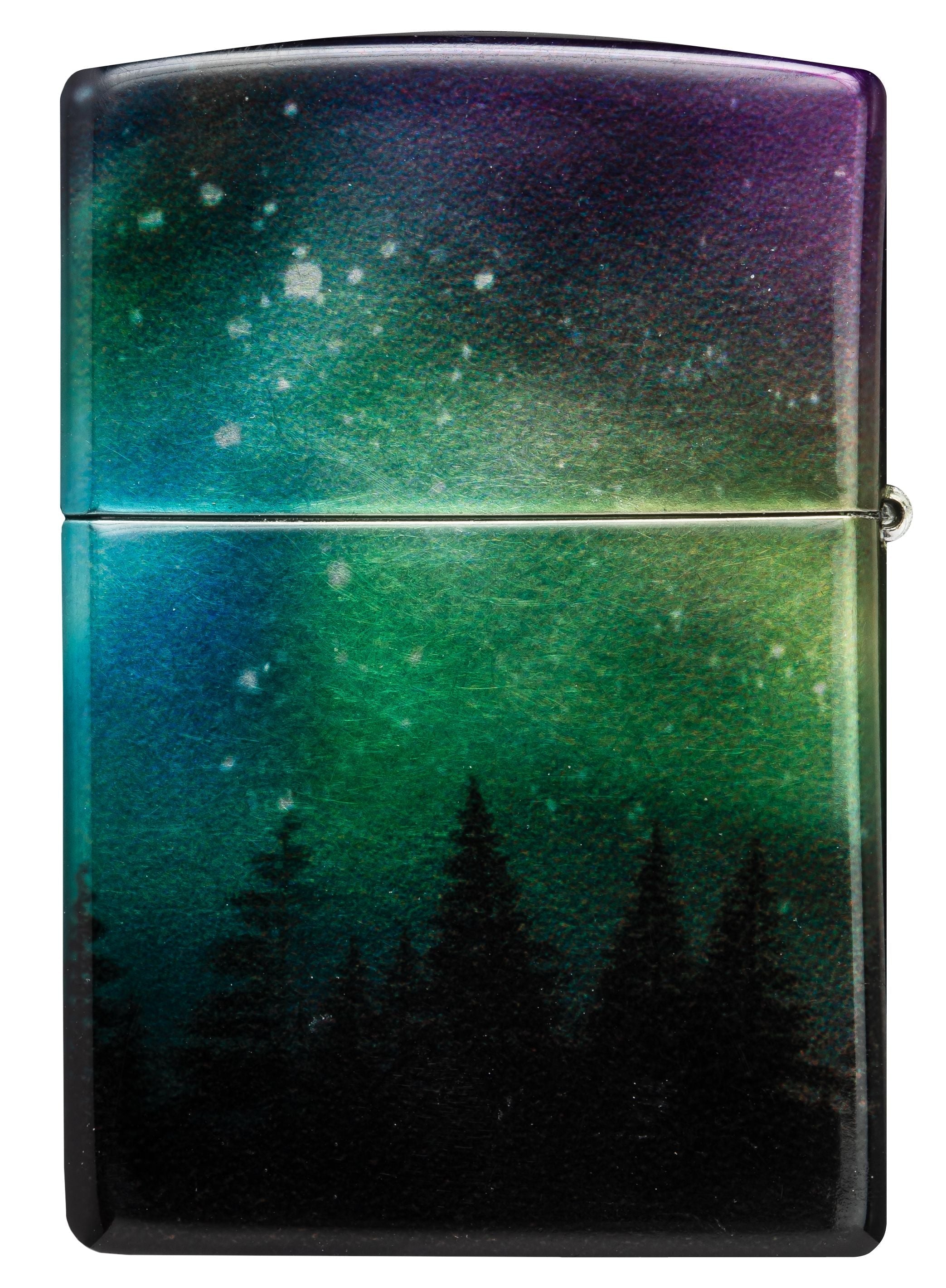 Zippo Aurora Borealis, 540° Tumbled Chrome Fusion Lighter #48771