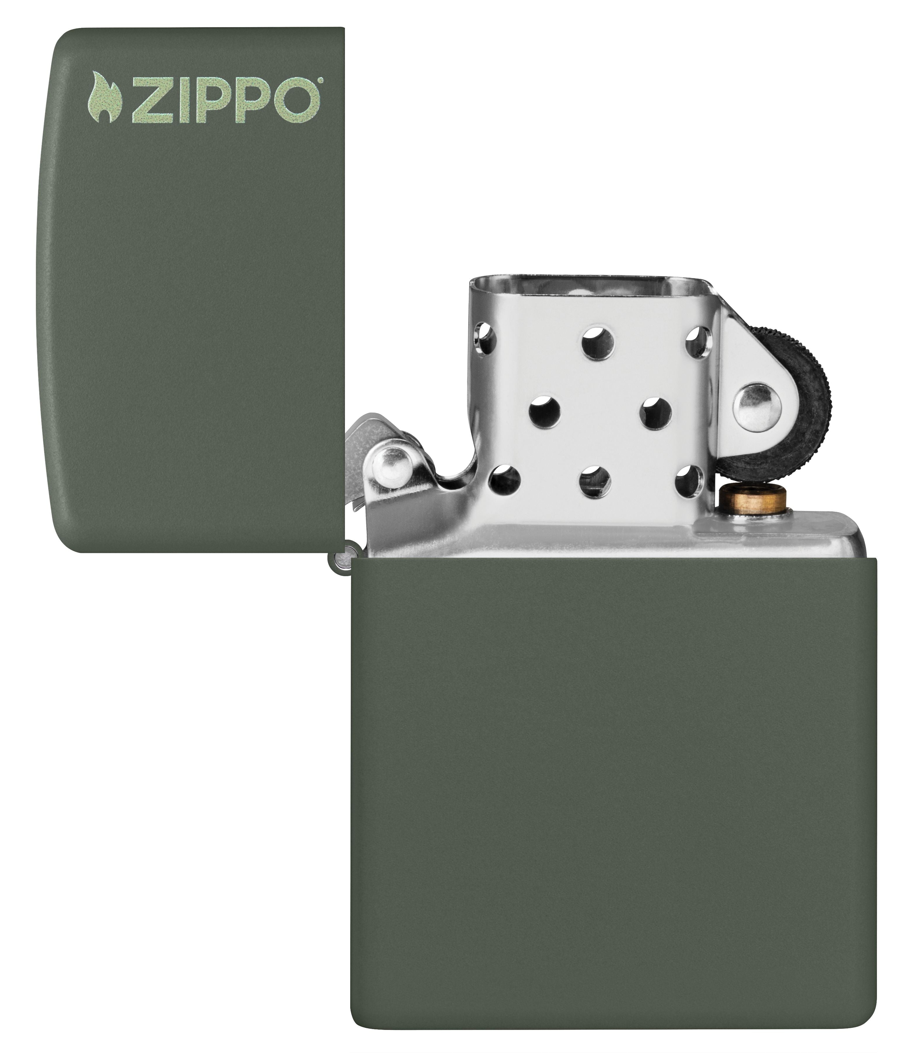 Zippo Classic Green Matte with Logo, Lighter #221ZL