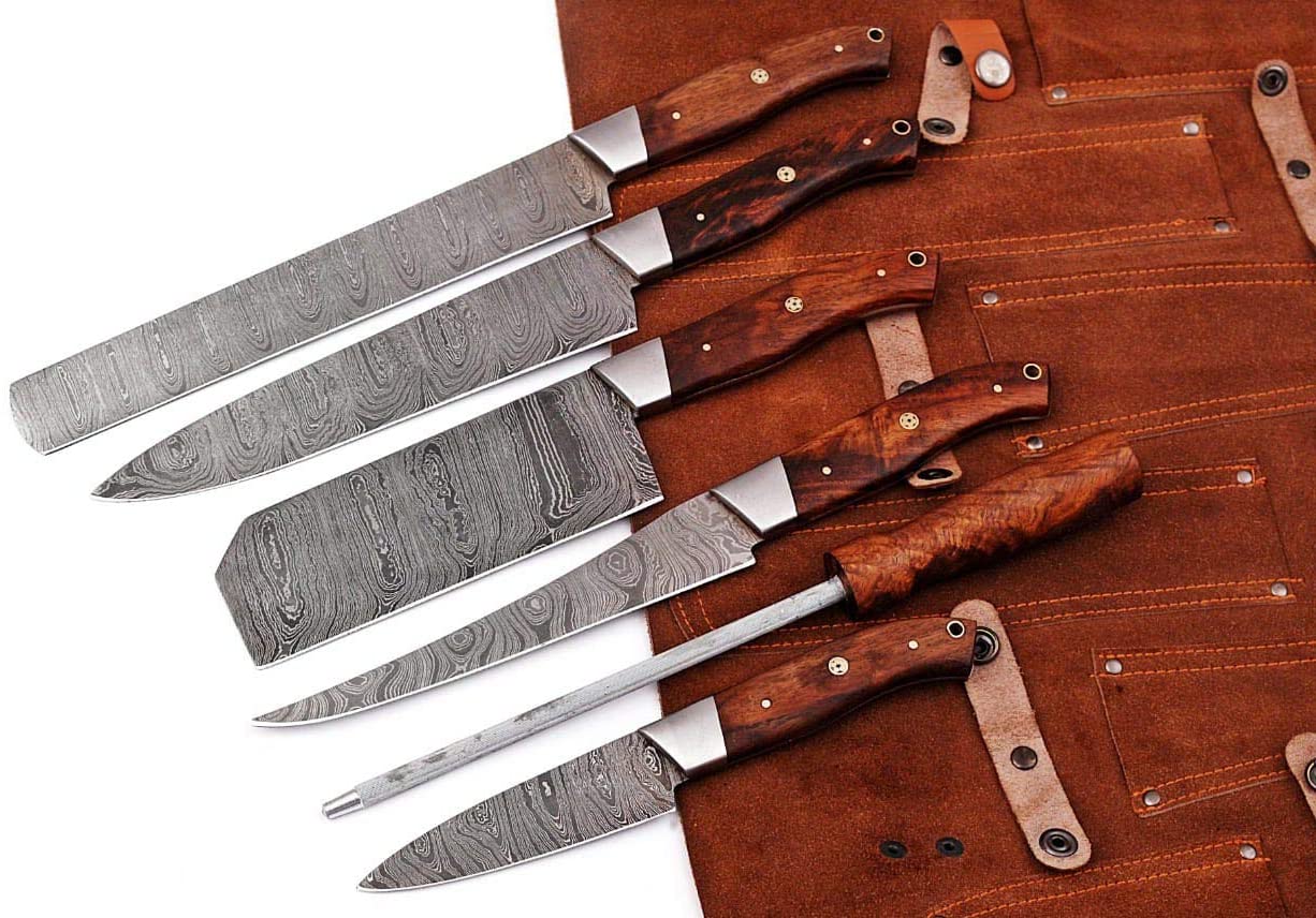 DAMASCUS KITCHEN KNIVES SET