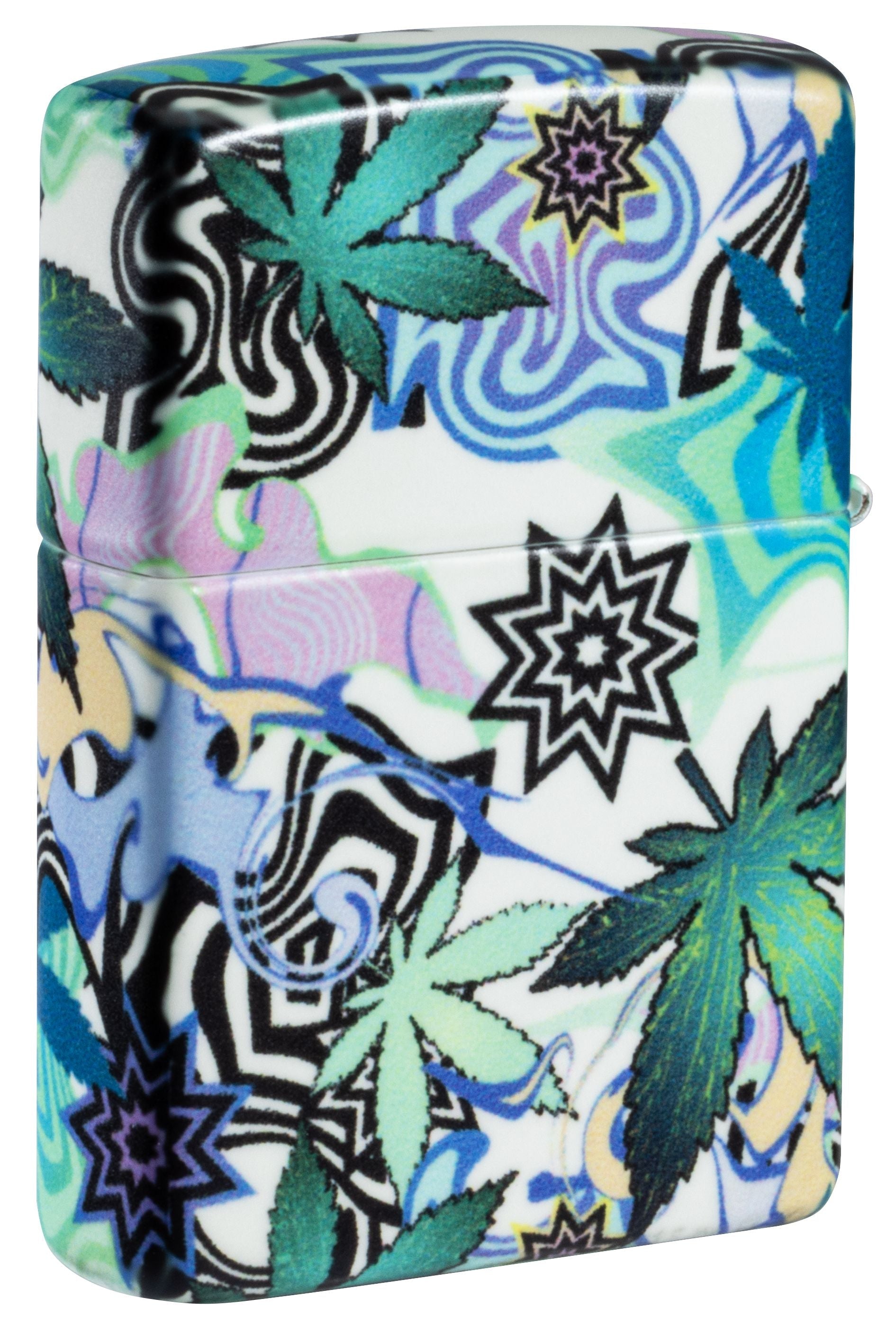 Zippo Abstract Cannabis 540°, Glow-in-the-Dark Lighter #46562