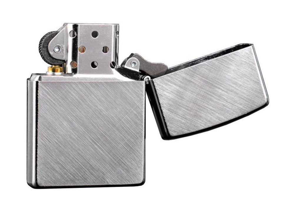 Zippo Diagonal Weave, Brushed Chrome Lighter #28182