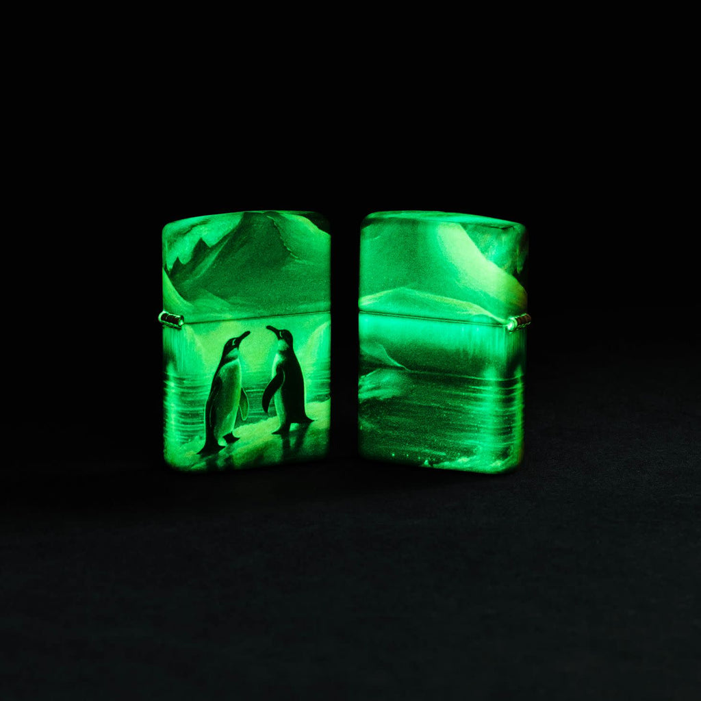 Zippo Penguin Glow-in-the-Dark, 540° Color Lighter #46014