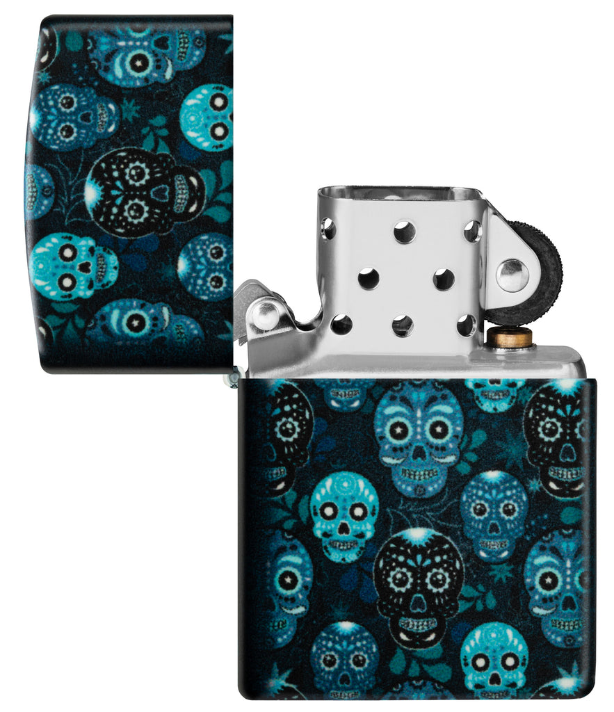 Zippo Sugar Skulls 540°, Glow-in-the-Dark Lighter #46017