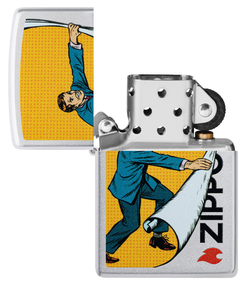 Zippo Reveal, Satin Chrome Lighter #46711