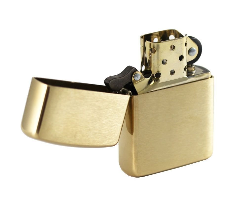 Zippo Armor Brushed Brass Lighter #168
