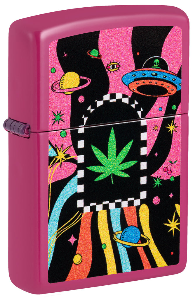 Zippo Cannabis Galaxy Pink, Frequency Lighter #48928