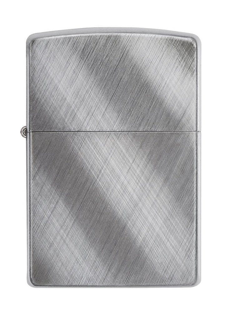 Zippo Diagonal Weave, Brushed Chrome Lighter #28182