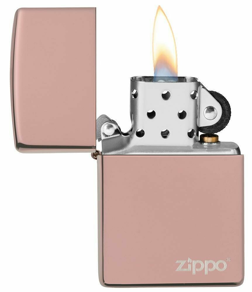 Zippo Classic High Polish Rose Gold with Logo, Lighter #49190ZL