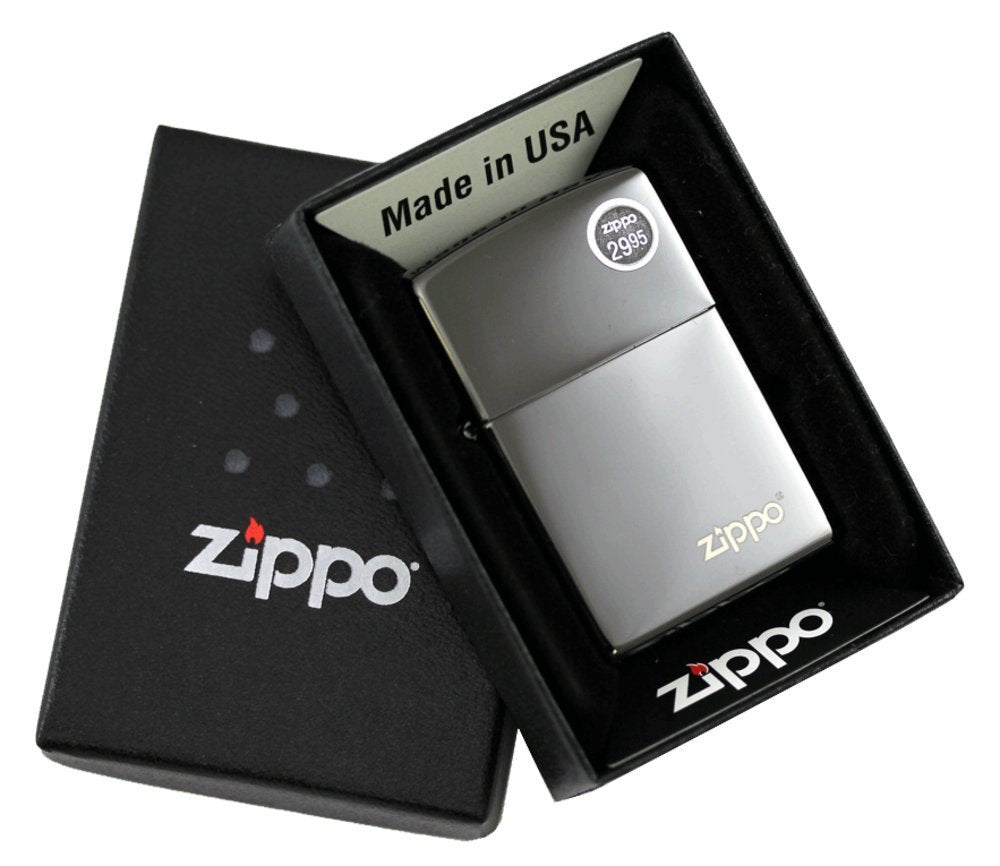 Zippo Classic High Polish Black with Logo, Lighter #24756ZL